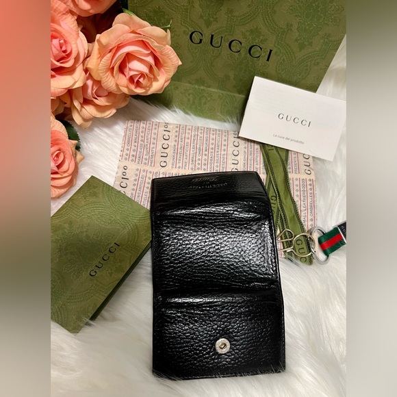 💯AUTHENTIC… GUCCI UNISEX Key Holder// Card Holder//Mini Wallet/ LEATHER. - Picture 8 of 8